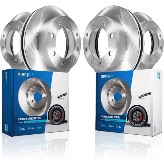 Detroit Axle - 4WD Brake Rotors for Ford 2012-2022 F-250 2013-2022 F-350 Super Duty 14.29" inch Front and Rear Disc Brake Rotors 2014 2015 2016 2017 2018 2019 2020 2021 Replacement