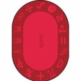thumbnail image 2 of Joy Carpets 1912H-04 Math Stem Classroom Seating Round Rug  Red - 5 ft. 4 in., 2 of 6