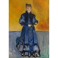 thumbnail image 2 of Edvard Munch 14x18 Black Ornate Wood Framed Double Matted Museum Art Print Titled - Portrait of Mrs. Forster-Nietzsche (1905), 2 of 5
