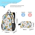 thumbnail image 2 of ALAZA Parrots Coconut School Backpack Lunch Box Set Student Bookbag, 2 of 7