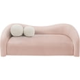 thumbnail image 5 of Meridian Furniture Kali Pink Faux Shearling Teddy Fabric Sofa, 5 of 39