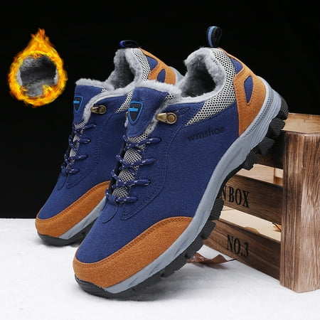 

Men s Warm Fleece Comfortable Hiking Shoes Breathable Non-slip Ankle Boots Men s Footwear
