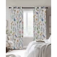 thumbnail image 4 of Spring Floral Kitchen Curtains Elegant Pastoral Flowers Dragonfly Watercolor Cafe Short Curtains for Bathroom Blackout Window Curtain Small Window Treatment Drapes for Bedroom Living Room 52"x45"x2, 4 of 9
