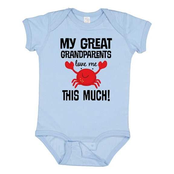 Inktastic Great Grandparents Love Me Grandchild Boys or Girls Baby Bodysuit