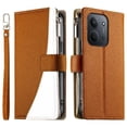 thumbnail image 2 of Funda cartera GANGXUN para Xiaomi Redmi 15C , cuero PU con tarjetero, cremallera, correa de mano, soporte y protección 752°, 2 of 6