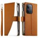 thumbnail image 2 of Funda cartera GANGXUN para Xiaomi Redmi 15C , cuero PU con tarjetero, cremallera, correa de mano, soporte y protección 752°, 2 of 6