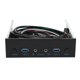 thumbnail image 3 of Adaptador de expansión de panel frontal de unidad óptica USB 3.0 de 2 puertos, concentrador USB 3.0 + audio HD + botón de encendido, 3 of 8