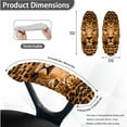 thumbnail image 6 of HELLHERO Leopard Print Computer Office Chair Cover with Armrest Cover, Washable Soft Rotating Chair Covers, High Back Office Chairs Slipcover, 6 of 6