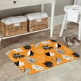 thumbnail image 7 of Yiaed Bold Black and White Leaves Orange Print Flannel Doormat Mat Outdoor Indoor Door Mats,Welcome Matt Outdoor Front Door Mat Doormat Outdoor Mat Outdoor Mat,16"x24", 7 of 7