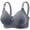 A-Gray275, variant on Women Push Up Bras Lace Trim Butterfly Pendant Adjustable Shoulder Straps Padded Bras Side Ladies Supportive Bras