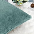 thumbnail image 6 of Home Soft Things Faux Fur Throw Pillow Cover 4 Piece Set-Teal - 20" x 20", 6 of 9
