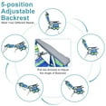 thumbnail image 6 of YYAo Folding Beach Chair, Portable Reclining Beach Chair, 2 Packs 5-Position Outdoor Folding Backpack Beach Table Chair Reclining Chair Set-Blue, 6 of 9