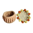 thumbnail image 3 of Kit de crochet para principiantes Decoración de la montaña de flores de crochet Decoración del hogar Completo Floral Coaster para la oficina en casa Amarillo, 3 of 8