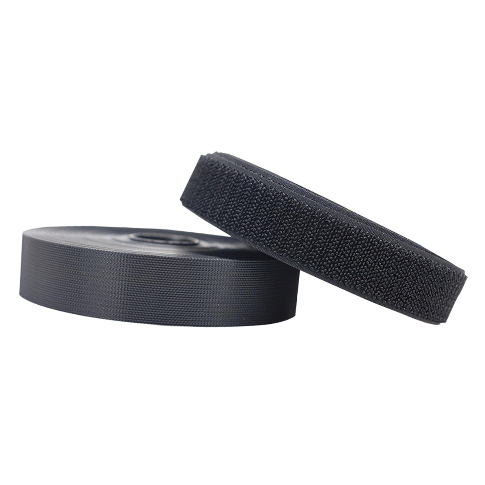 Wxqbjtam Sew on Hook and Loop Strips Fastener Sewing Fasteners 25 Meters Sewing Fastening Black 20mm