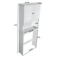 thumbnail image 2 of Pilaster Designs Trevita Wood Toilet Bathroom Spacesaver Organizer in White, 2 of 8