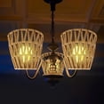thumbnail image 4 of GIXUSIL 2Pcs Rattan Lampshade Replacement, Small Boho Woven Cylinder Shape for Pendant Light, Ceiling Fan, Floor & Table Lamp,Brown, 4 of 7