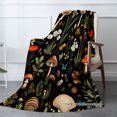 thumbnail image 2 of Joocar Mushroom And Flowers Flannel Blanket For Winter Gift Home Sofa Bed Decoration 40x50 inch, 2 of 5