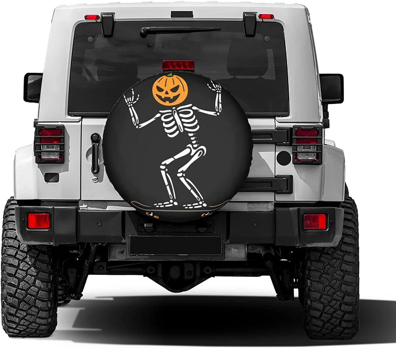 Halloween Skeleton Spare Tire Covers for Jeep RV Trailer SUV Truck and Many  Vehicle Wheel Covers Sun Protector Waterproof (16 Inch for Diameter  29”-31”)