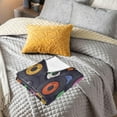 Throw Blanket for Couch 50x60 Inches Record Black Pattern Soft Cozy