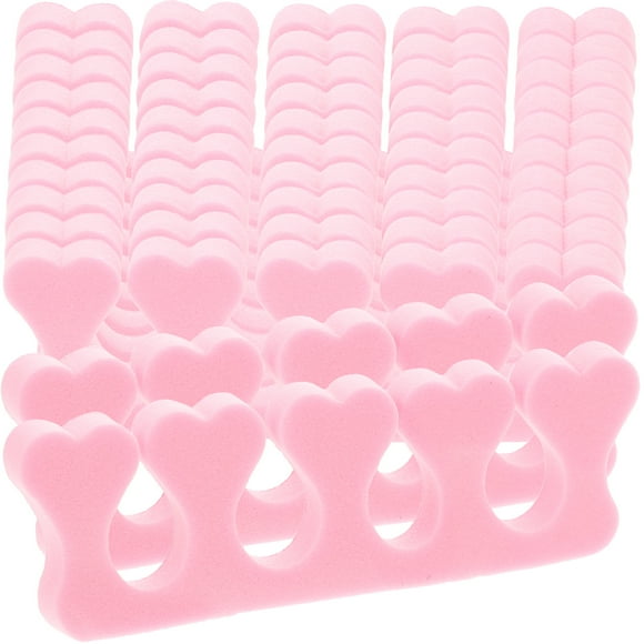 BRIGHTFUFU 40pcs esponja suave espuma de uñas separadores de dedos de los pies herramientas de manicura pedicura del arte del clavo (rosa)