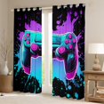 thumbnail image 2 of Castle Fairy Abstract Gamepads Curtains Pack of 2 (42x84 Each) for Teens Adults,Video Game Curtains Blackout,Graffiti Splash Bedroom Curtains,Microfiber Bedroom Decor, 2 of 6