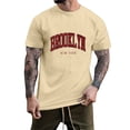 thumbnail image 1 of BOBOGOJP Men's Graphic Tees Round Neck Short Sleeve Tops Pullover (Khaki,XXL), 1 of 4