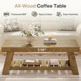 thumbnail image 4 of Tribesigns 47.24" Rectangular Coffee Table, 2-Tier Farmhouse Wood Accent Table for Living Room, Apartment, 4 of 6