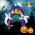 thumbnail image 1 of Costway 9 Ft Tall Halloween Inflatable Castle Archway Decor w/ Spider Ghosts &Built-in Lights, 1 of 9