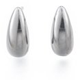 thumbnail image 2 of 10 pair Non-Tarnish 304 Stainless Steel Teardrop Stud Earrings for Women Stainless Steel color 10x4.5mm Pin: 0.7mm, 2 of 3
