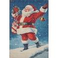 thumbnail image 2 of Addison Rugs Mayfield Premium Machine Washable Transitional Holiday Santa Blue Rectangle Rug, 3' x 5', 2 of 7