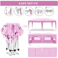 thumbnail image 3 of Smilegend 10x20 Folding Canopy Tent with 6 Removable Sidewalls Waterproof Portable Gazebo UPF 50+ Instant Shelter for Outdoor Events Parties Beach Camping Weddings, Pink, 3 of 6