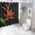 thumbnail image 7 of Orinice Bathroom Shower Curtain Exotic Spring Isolated Time Contemporary Bird Paradise Orange Flower Eco Leaf Texture Nature Petal Fabric Bath Curtain Waterproof Bathroom Curtain 69x72, 7 of 7