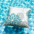thumbnail image 4 of Blue and Grey Floral Pillow Covers 18x18 Set of 2 Outdoor Waterproof Decorative Throw Pillows Summer Pillow Covers Polyester Cushion Case Decor for Couch Patio Funiture Garden Porch 011A18, 4 of 6