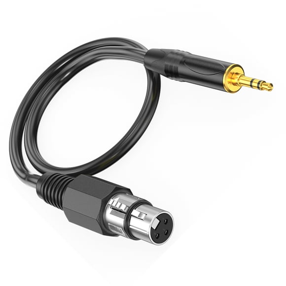 3.5mm To 3Pin Female Auditory Cable With Metal Connectors For Smartphones Tablets Mixers And Active Speakers