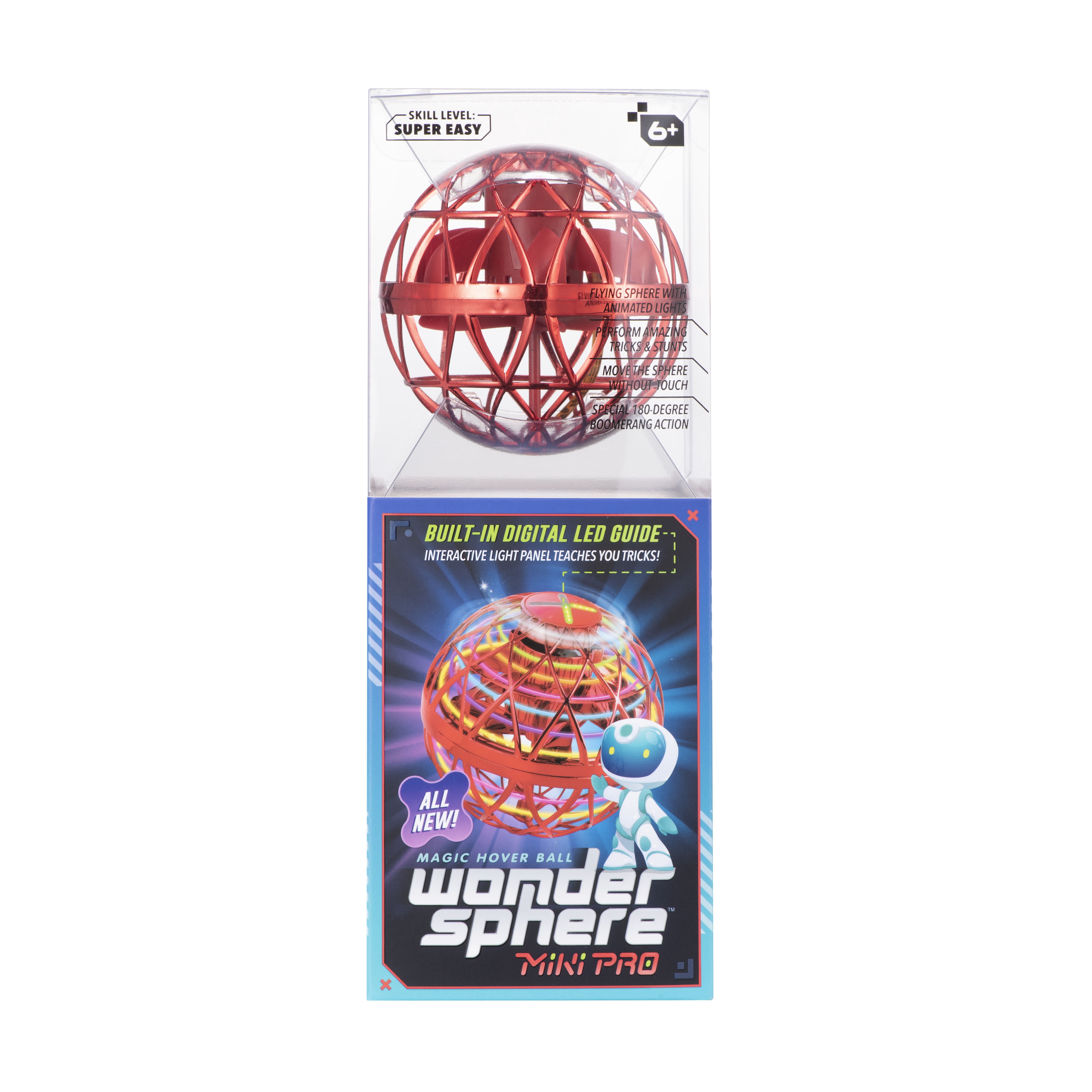Wonder Sphere Mini Pro Magic Hover Ball for Kids Aged 6+ in Red