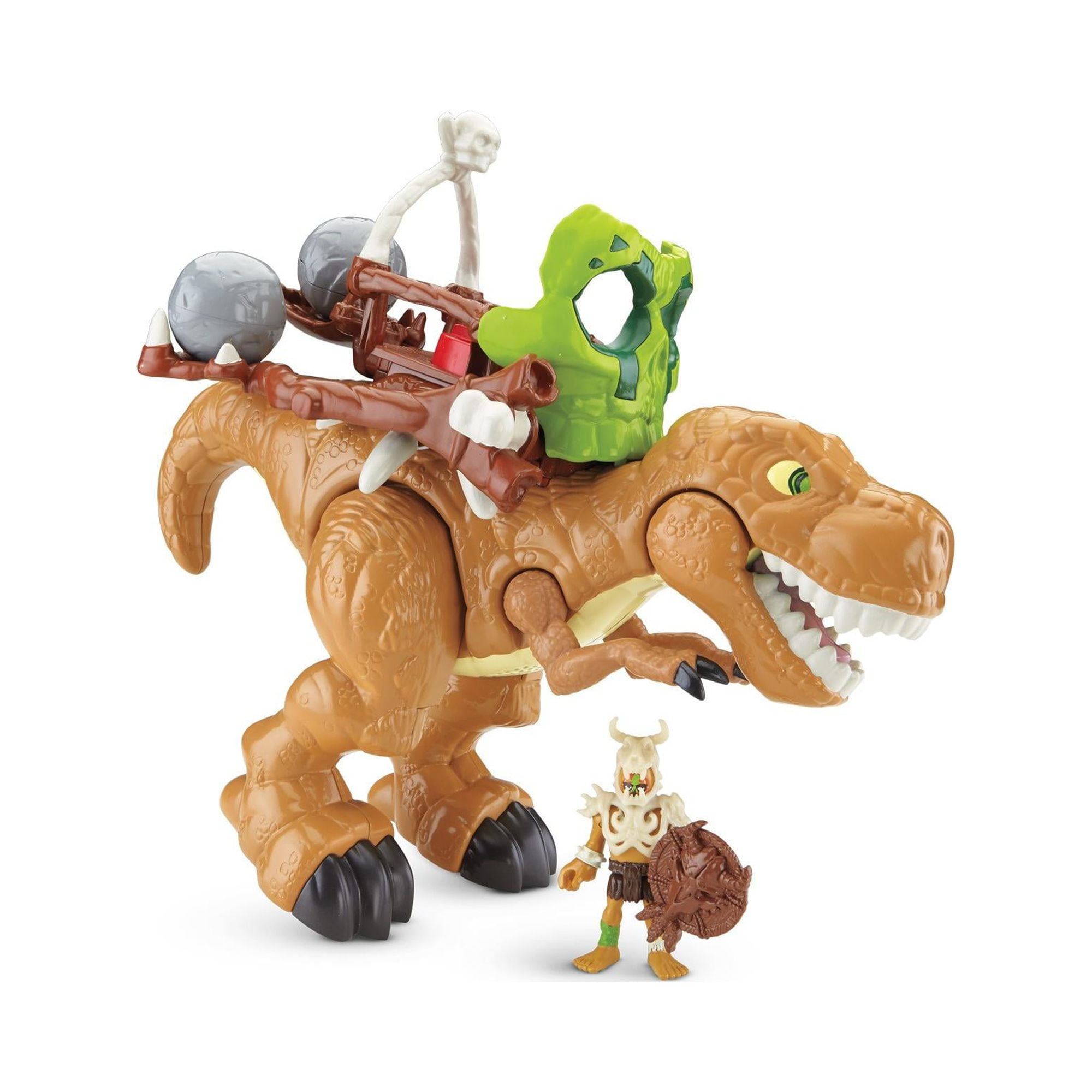 Imaginext T Rex Dinosaur with Warrior and Accessories Walmart
