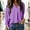 Purple, variant on Hauaitttt Women's Tunic Shirt V Neck Casual Loose Cropped Sleeve Shirt Dress Shirt Blouse T Shirt Our Womens Long Sleeve Womens Solid T Shirts Casual T Shirt for Women Long Sleeve Summer Shirt