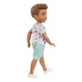 thumbnail image 5 of Muñeco chico Barbie Chelsea Moreno con camiseta colorida shorts azules y zapatos blancos juguete para niños de 3+ años, 5 of 5