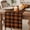 CharcoalBlack,BurntOrange,DarkAmber,Espresso, variant on Burnt Orange Checkered Table Runner - 72 Inch Long Modern Farmhouse Orange Plaid Cotton and Linen Blended Dress Scarves Farmhouse Table Runner for Kitchen Dining, Coffee Table, 13" x 72"