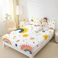 thumbnail image 4 of Castle Fairy Cute Rainbow 4pcs Bed Sheets for Child,Polka Dots King Sheets,Starry Sky Super Cozy Sheet Set,Lightweight Room Decor, 4 of 7
