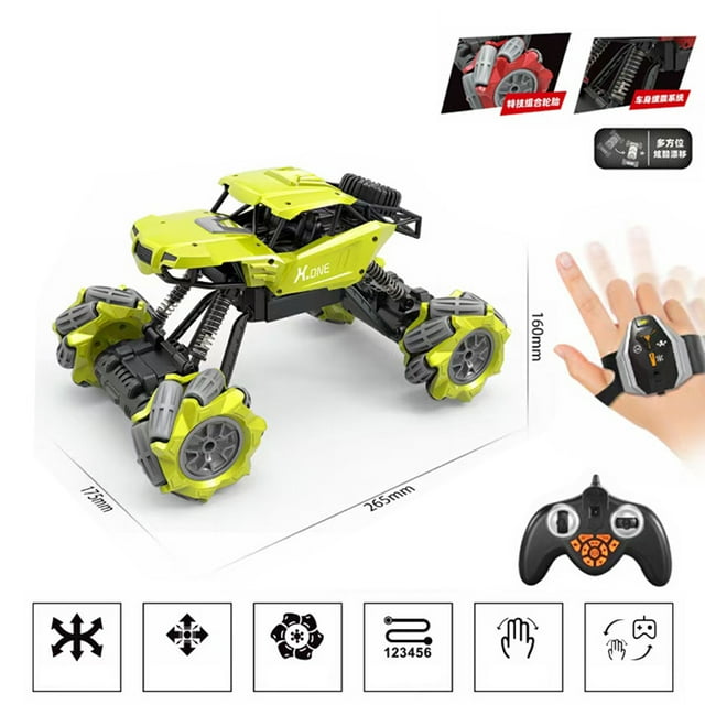 Amyove Remote Control Off-road Vehicle Four-wheel Drive High-speed Climbing Dumper Stunt Car Rollover Racing Car Toy For Boys