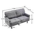 thumbnail image 4 of Gray Loveseat with Removable Backrest Cover / Comfortable for Leisure Time, 4 of 6