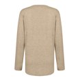 thumbnail image 2 of Gibobby Blusa Termica Blusa Mujer Casual Color Soild Long Fashion T-shirt Collar Tops Manga Mujer Blusa（Caqui， S), 2 of 5