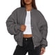 thumbnail image 1 of Chaqueta bomber acolchada corta para mujer PRETTYGARDEN XL gris oscuro, 1 of 4