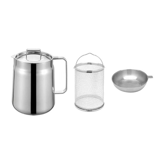 Panier de Cuisson pour Friture Profonde avec Poignée, Ensemble de Friteuse 2 L