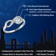 thumbnail image 2 of Gem Stone King 925 Sterling Silver Sky Blue Aquamarine Infinity Ring for Women (0.39 Cttw, Heart Shape 4MM, Gemstone March Birthstone, Size 5), 2 of 6