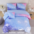 thumbnail image 3 of PERFEMET 6 Pieces Blue Girls Twin Galaxy Comforter Set Starry Sky Sparkle Gradient Bedding Set Ultra Soft Bed in a Bag(Blue,Twin), 3 of 9