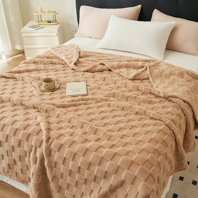 Manta Quinlirra en liquidación: lujosa, cálida, ligera, duradera y resistente a las bolitas, ideal para todas las estaciones, ideal para sofá cama, 140 x 90 cm, calidad de hotel.