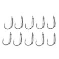 thumbnail image 2 of 10pcs Anzuelos de pesca de alta resistencia Anzuelo de púas con resorte para Talla de gancho 8 Sunnimix Ganchos de pesca de púas de primavera, 2 of 8