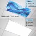 thumbnail image 3 of 1 Pack Watercolors Blue Printing Fluorescent Light Covers for Ceiling Lights Modrn Art Magnetic Ceiling Light Covers Overhead Light Filters for Office Classroom Home, 3 of 9